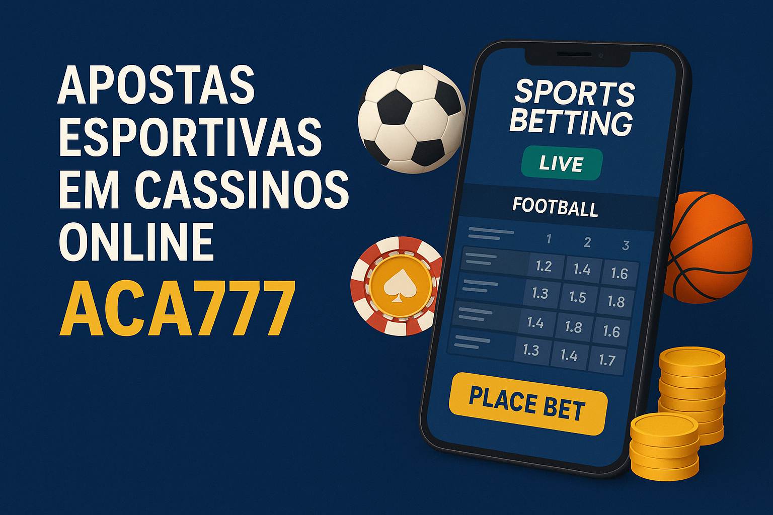 Aposte em apostas esportivas no cassino online ACA777